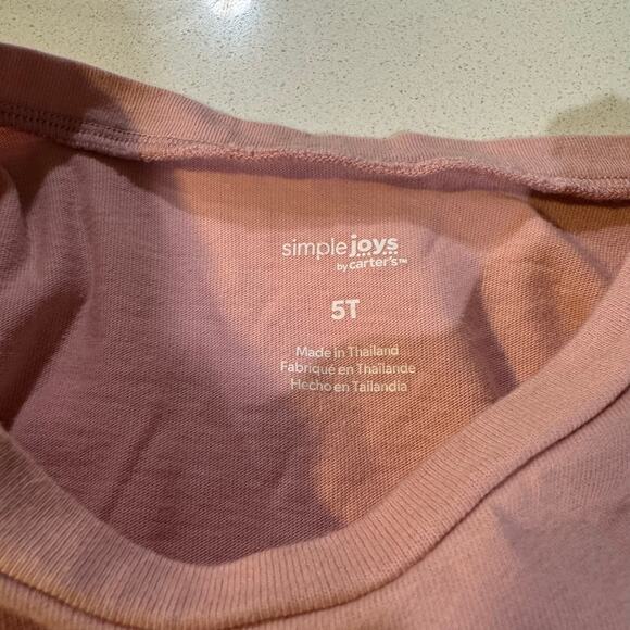 Carter's Toddler Girl 5T Pink Long Sleeve Shirt - Picture 3 of 5